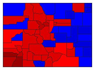1916 Colorado County Map of General Election Results for Lt. Governor
