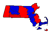 1918 Massachusetts County Map of General Election Results for Senator