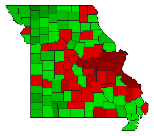 1918 Missouri County Map of General Election Results for Referendum