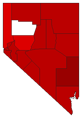 1918 Nevada County Map of General Election Results for Secretary of State