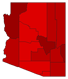 1918 Arizona County Map of General Election Results for Attorney General