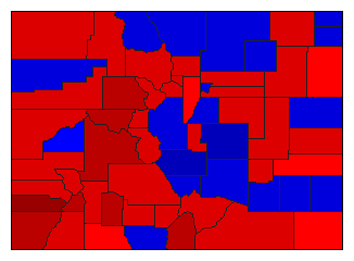 1918 Colorado County Map of General Election Results for Governor