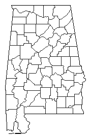 1920 Alabama County Map of General Election Results for Senator