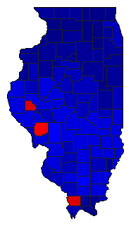 1920 Illinois County Map of General Election Results for Lt. Governor