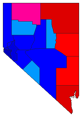 1920 Nevada County Map of General Election Results for Senator
