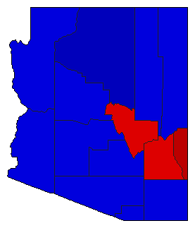 1920 Arizona County Map of General Election Results for Senator
