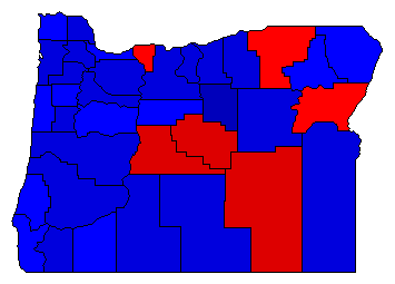 1920 Oregon County Map of General Election Results for Senator