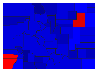 1920 Colorado County Map of General Election Results for Governor