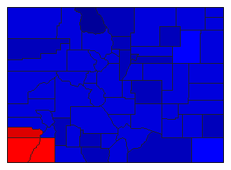 1920 Colorado County Map of General Election Results for Lt. Governor