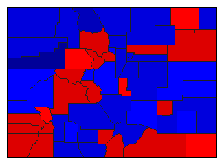 1920 Colorado County Map of General Election Results for Secretary of State