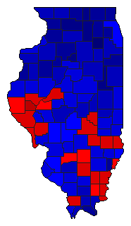 1922 Illinois County Map of General Election Results for State Treasurer
