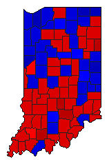 1922 Indiana County Map of General Election Results for Senator
