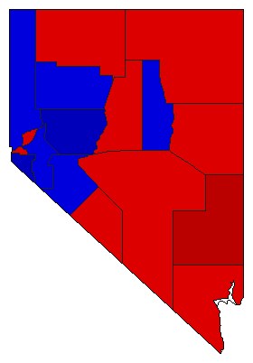 1922 Nevada County Map of General Election Results for Attorney General