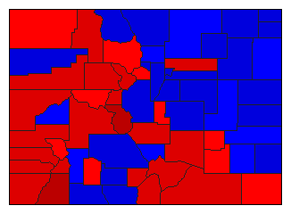 1922 Colorado County Map of General Election Results for State Auditor