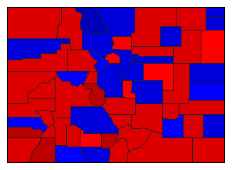 1922 Colorado County Map of General Election Results for Governor