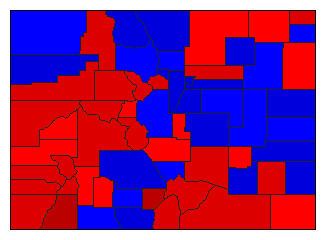 1922 Colorado County Map of General Election Results for Secretary of State