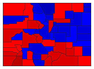 1922 Colorado County Map of General Election Results for State Treasurer