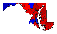 1923 Maryland County Map of General Election Results for Comptroller General