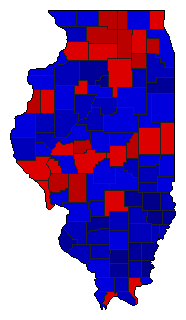 1924 Illinois County Map of Republican Primary Election Results for Governor