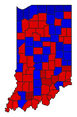 1924 Indiana County Map of General Election Results for Attorney General
