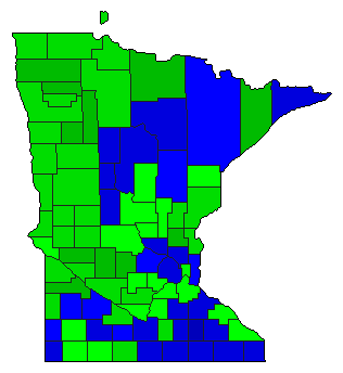 1924 Minnesota County Map of General Election Results for Senator
