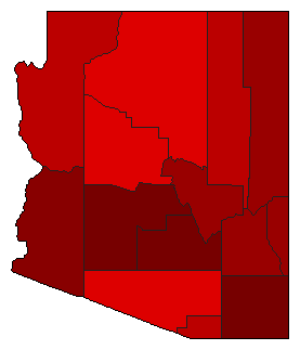 1924 Arizona County Map of General Election Results for Secretary of State