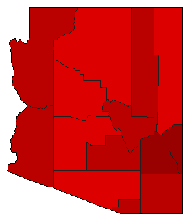 1924 Arizona County Map of General Election Results for Attorney General