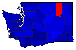 1924 Washington County Map of General Election Results for Lt. Governor