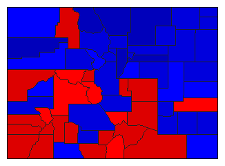 1924 Colorado County Map of General Election Results for Governor
