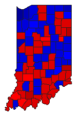 1926 Indiana County Map of General Election Results for Senator