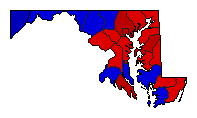 1926 Maryland County Map of General Election Results for Governor