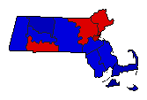 1926 Massachusetts County Map of Special Election Results for Senator