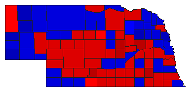 1926 Nebraska County Map of General Election Results for Governor