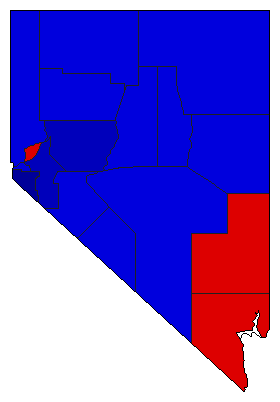 1926 Nevada County Map of General Election Results for Senator