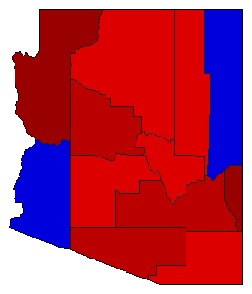 1926 Arizona County Map of General Election Results for Senator