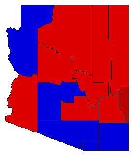 1926 Arizona County Map of General Election Results for Governor
