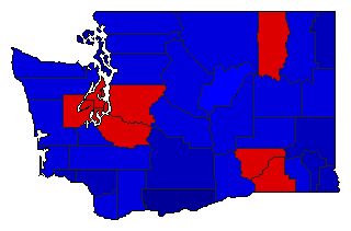 1926 Washington County Map of General Election Results for Senator