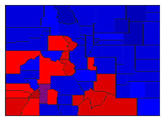 1926 Colorado County Map of General Election Results for Secretary of State