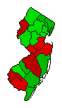 1927 New Jersey County Map of General Election Results for Referendum
