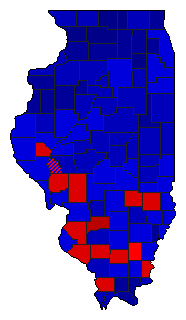 1928 Illinois County Map of General Election Results for State Auditor