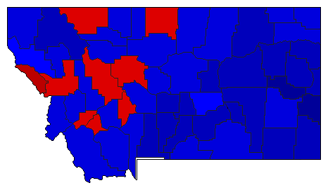 1928 Montana County Map of General Election Results for Attorney General