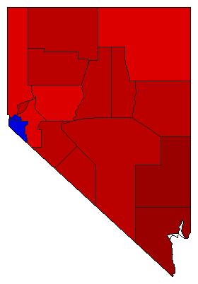 1928 Nevada County Map of General Election Results for Senator
