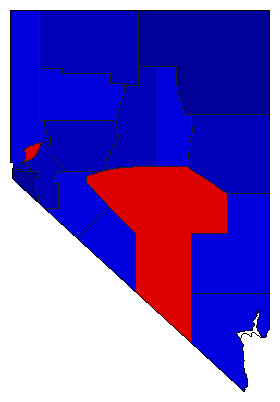 1928 Nevada County Map of Special Election Results for State Treasurer