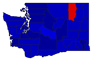 1928 Washington County Map of General Election Results for Lt. Governor