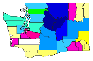 1928 Washington County Map of Republican Primary Election Results for Lt. Governor