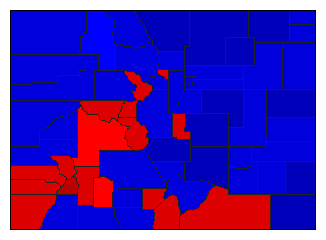 1928 Colorado County Map of General Election Results for State Auditor