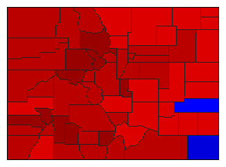 1928 Colorado County Map of General Election Results for Governor