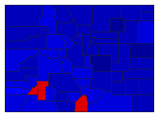 1928 Colorado County Map of General Election Results for Secretary of State