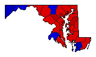 1930 Maryland County Map of General Election Results for Attorney General