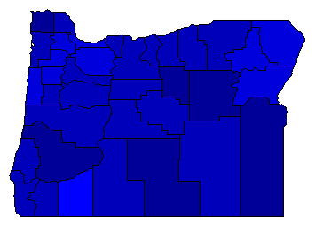 1930 Oregon County Map of General Election Results for Senator